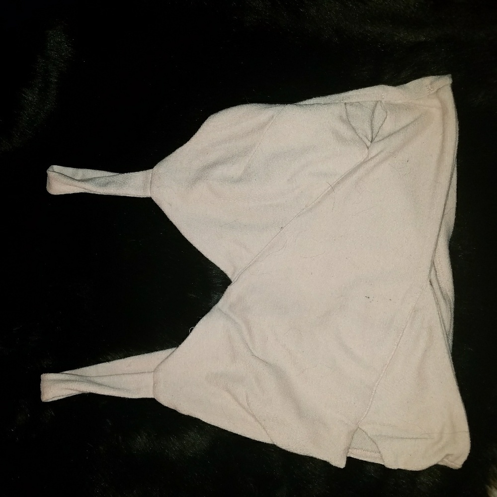 light pink crossed crop top